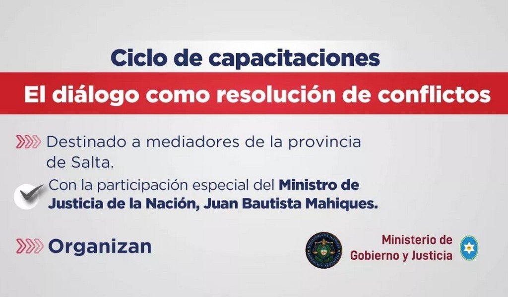 Provincia y Nación impulsan el ciclo de capacitaciones “El Diálogo como Resolución de Conflictos”