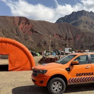 Defensa Civil puso en funcionamiento los nodos de asistencia a peregrinos por el Milagro 2026
