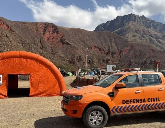 Defensa Civil puso en funcionamiento los nodos de asistencia a peregrinos por el Milagro 2026